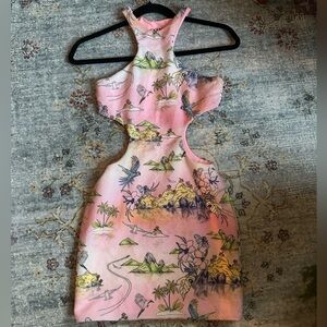 NEVER WORN Oceanus Swimwear cutout mini dress
